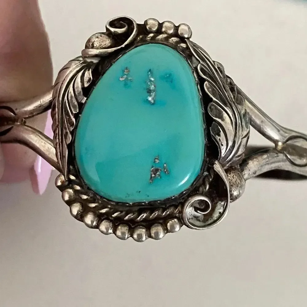 Vintage Navajo Eddie Bacenti Turquoise Cuff